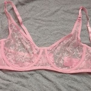 34C Light Pink Lace Bra